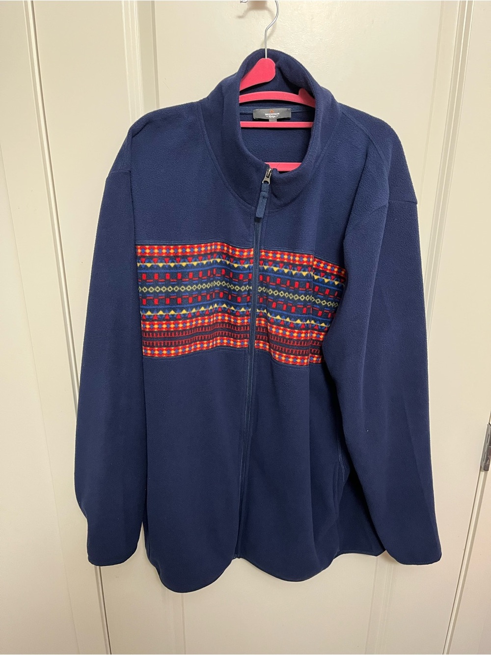 Mountain Ridge Men's Navy Fleece Zip Up Jacket in size XL
